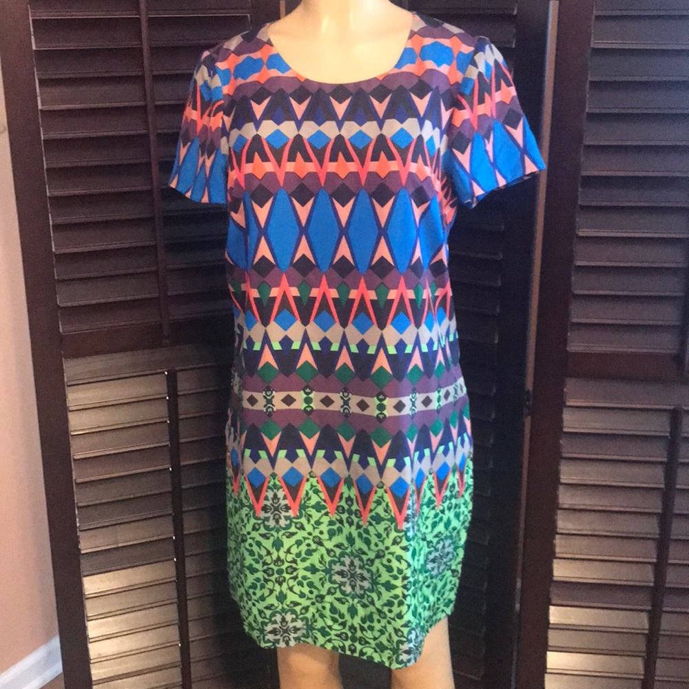 J Crew Silk Dress Multicolor Size 10